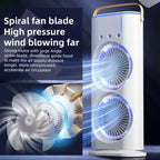 Rechargeable Double Mist Fan USB – Portable Mini Dual Spray Cooling Fan