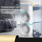 Rechargeable Double Mist Fan USB – Portable Mini Dual Spray Cooling Fan
